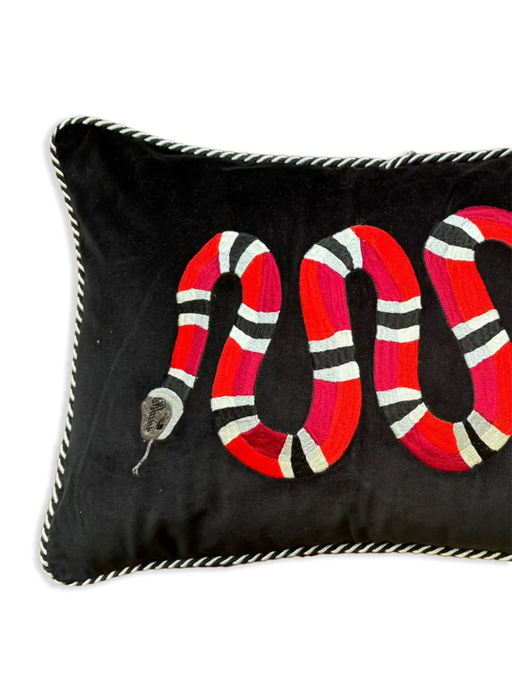 Les-Ottomans coussin à broderies serpent (40 cm x 60 cm) | Coussins | Image 2