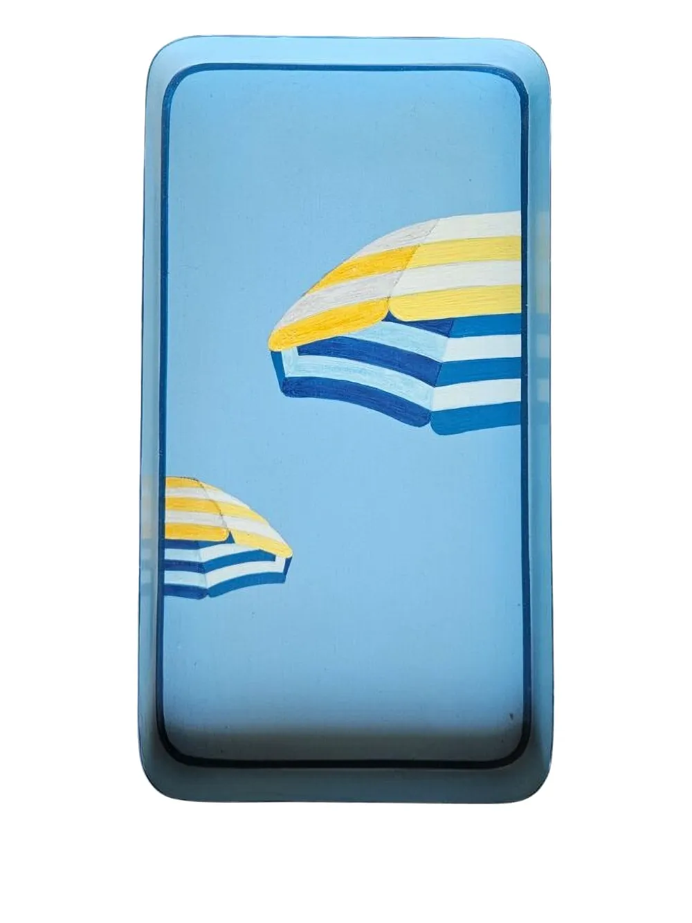 Les-Ottomans Vassoio dipinto a mano (31cm x 17cm) - Blu