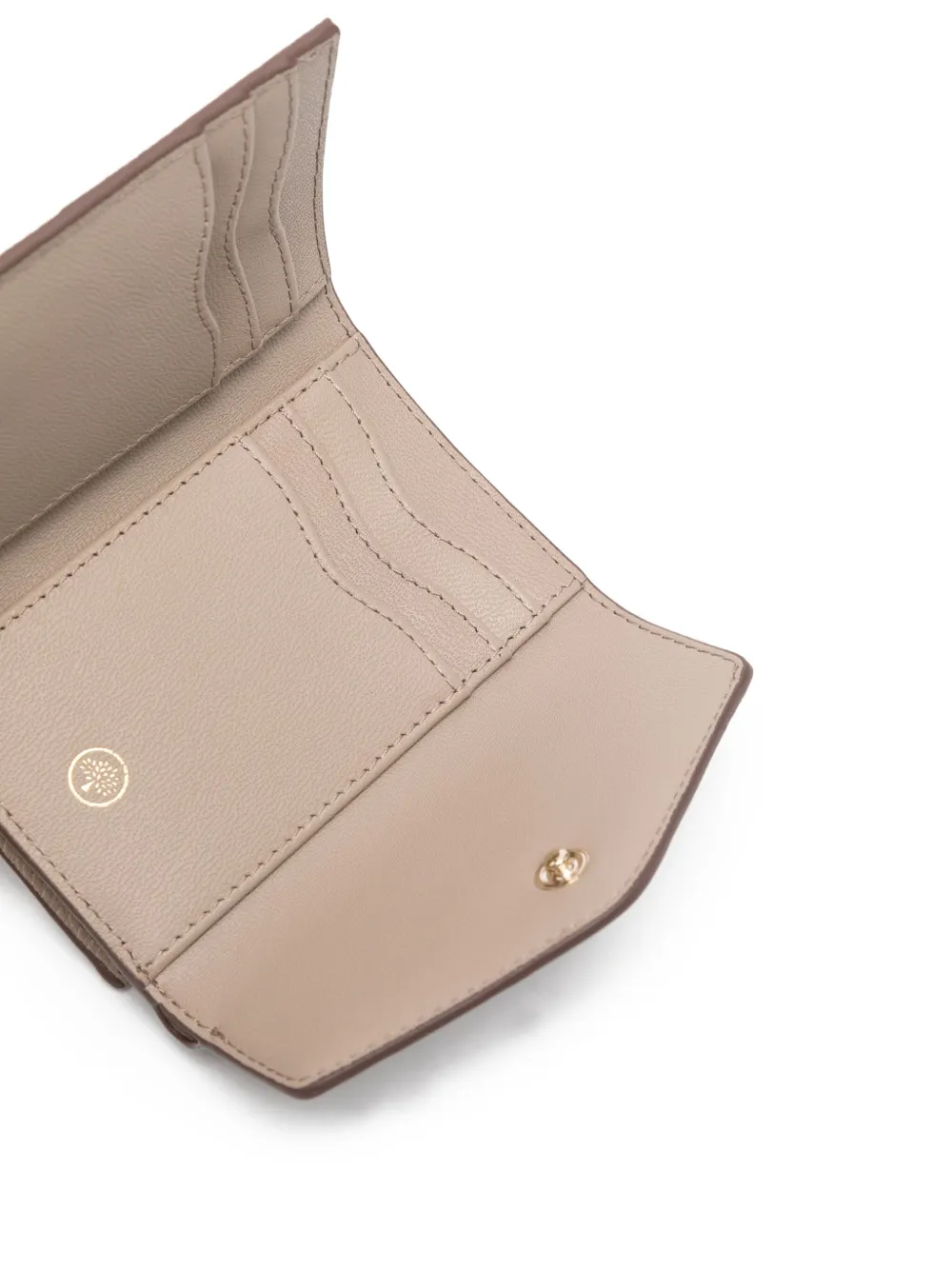 Mulberry folded classic grain wallet Beige