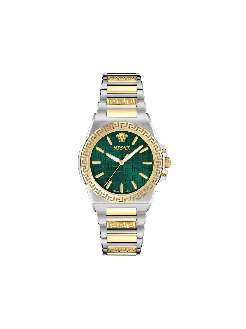 Versace グレカ リアクション 36mm 腕時計 - シルバートーン Versace グレカ リアクション 36mm 腕時計 - シルバートーン