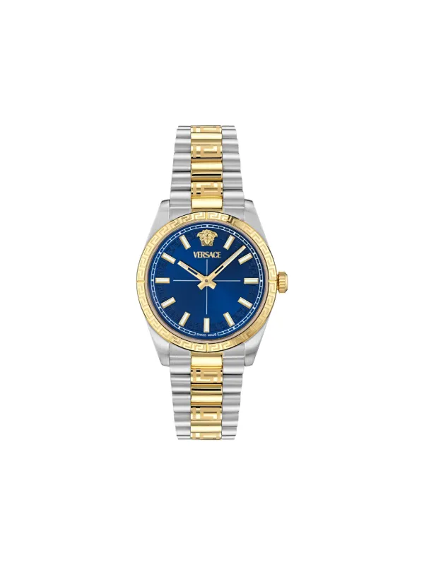 VERSACE レディース 時計 ゴールド/ネイビー Versace Millenyium Lady 32mm 腕時計 | ブルー | FARFETCH JP