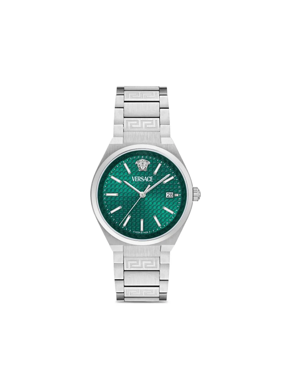 Versace スティール グレカ 39mm 腕時計 - グリーン Versace スティール グレカ 39mm 腕時計 - グリーン