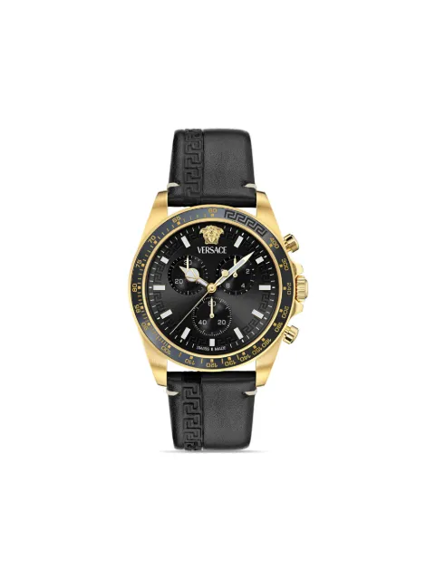 Versace ساعة 'غريكا كرونو وايف' 43 ملم