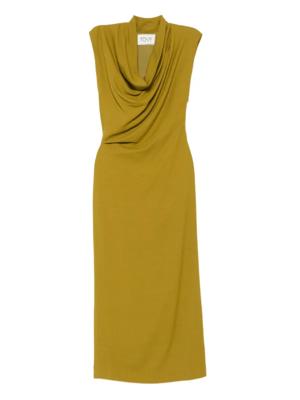 green emerald velvet dress Tove Tiered Ruffle Maxi Dress main image 0