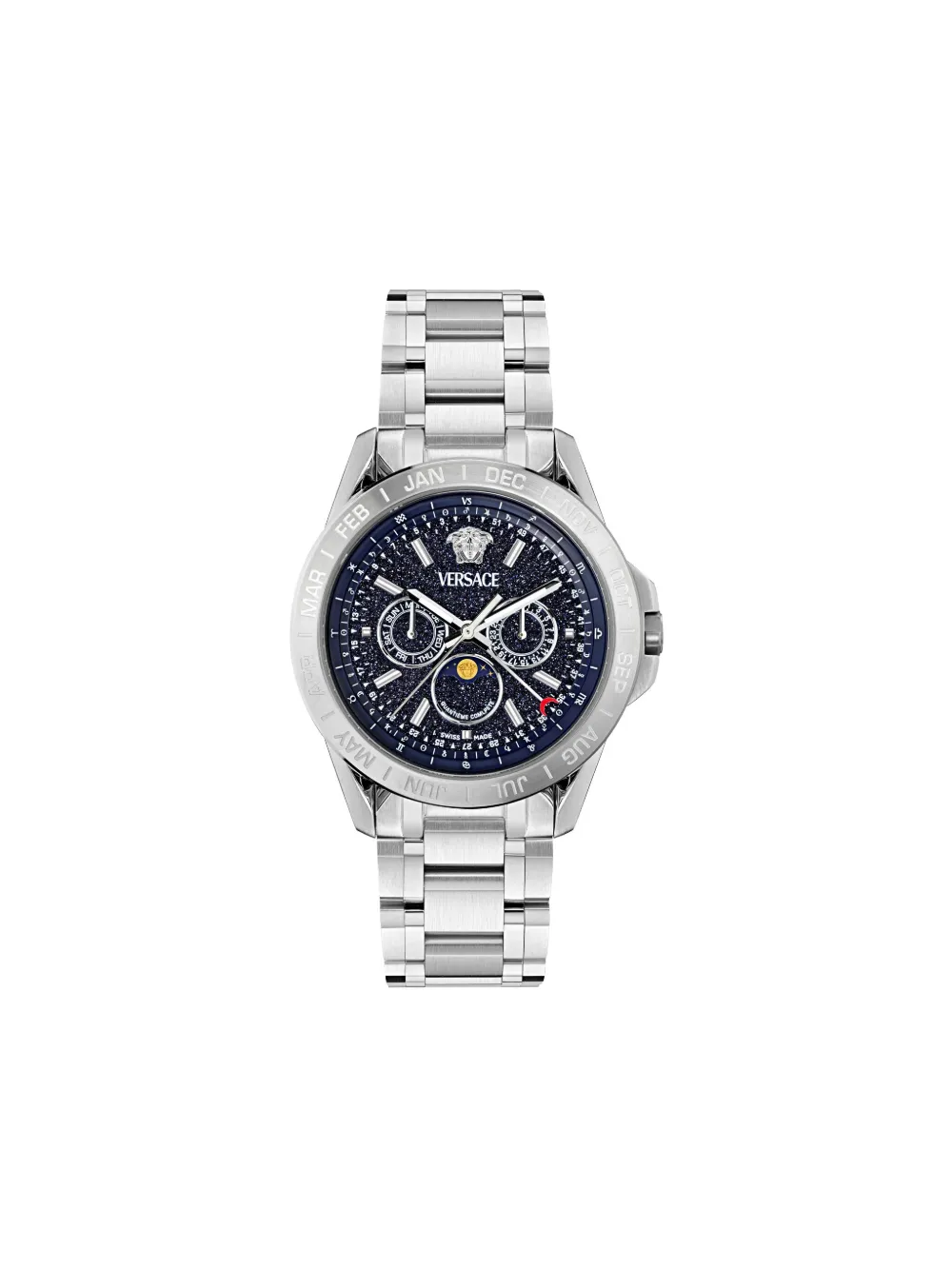 Versace Galaxy Moonphase 43mm - Argento