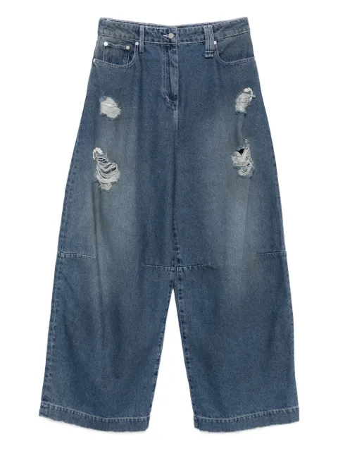 Simone Rocha distressed puddle jeans