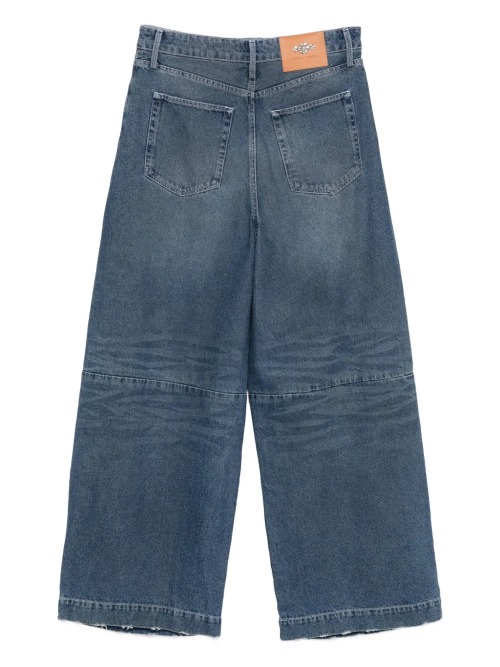 Simone Rocha distressed puddle jeans - Blauw