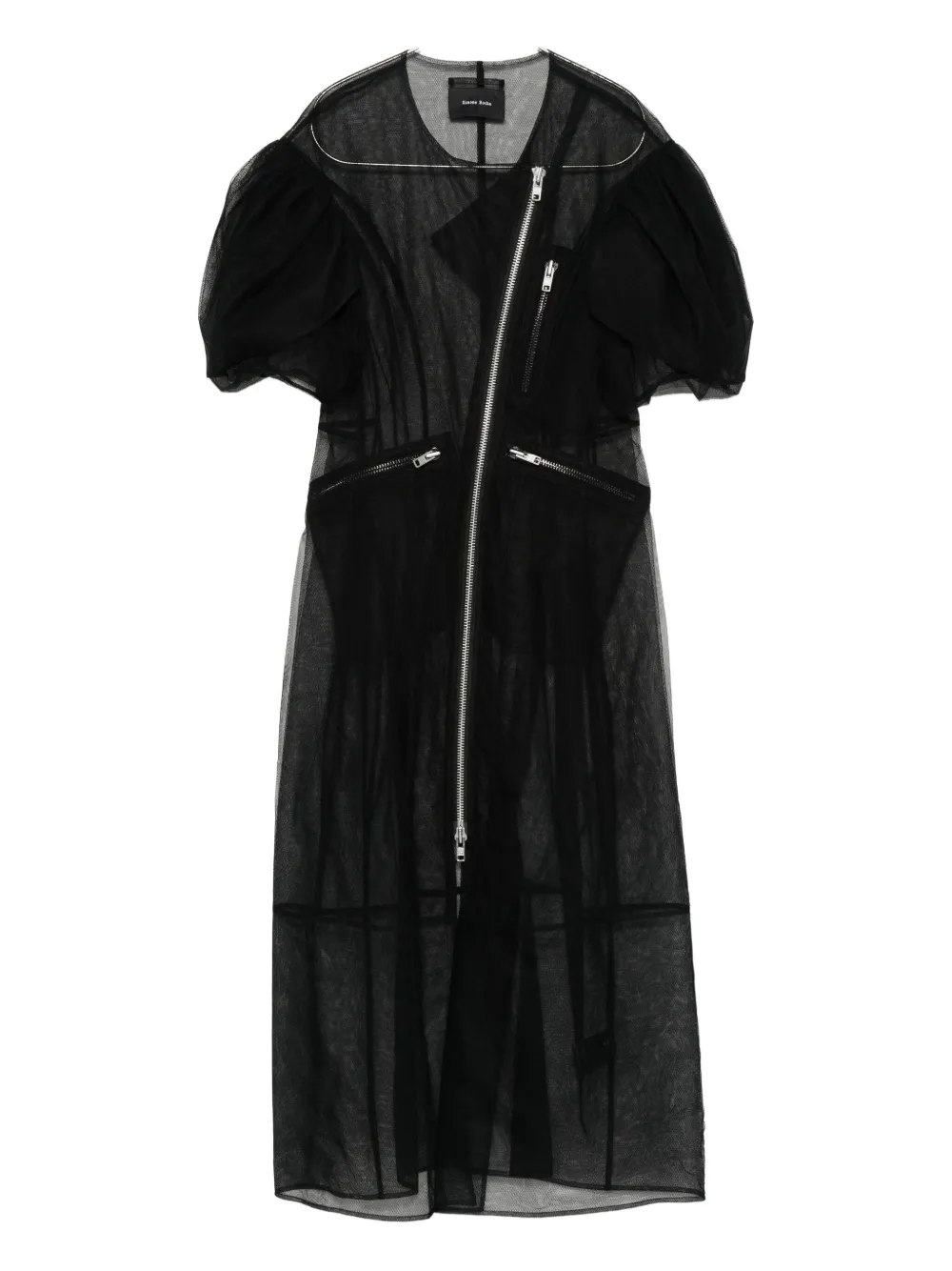 Simone Rocha semi-sheer dress - Nero
