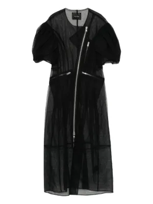 【Simone Rocha】リボンディテール シルクサテン ミディドレス 関税込＊［Simone Rocha］スモックサテンミディドレス