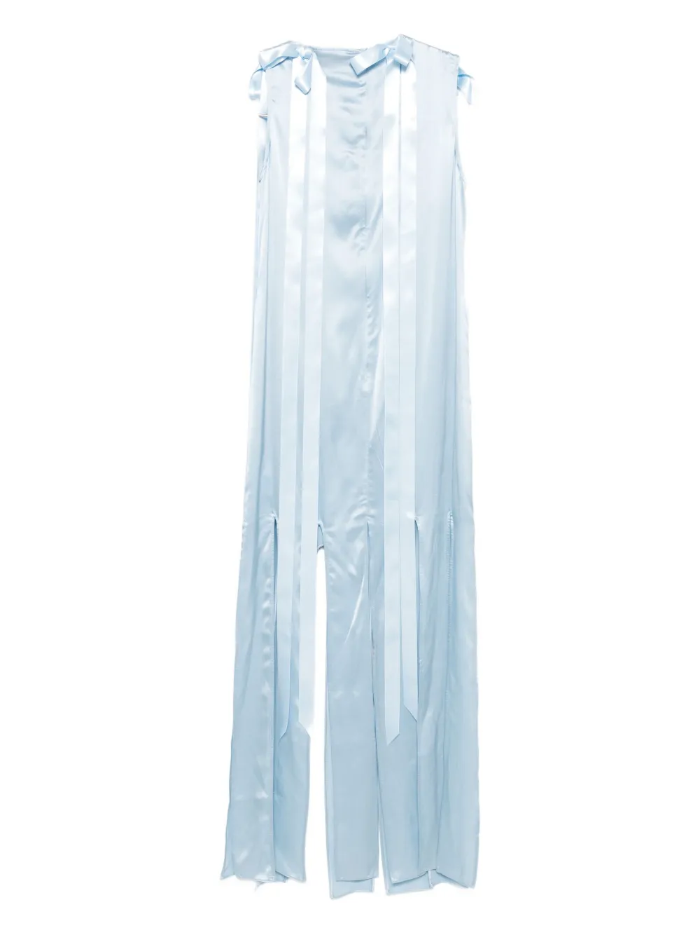 Simone Rocha Unbound mouwloze jurk met strikdetail - Blauw