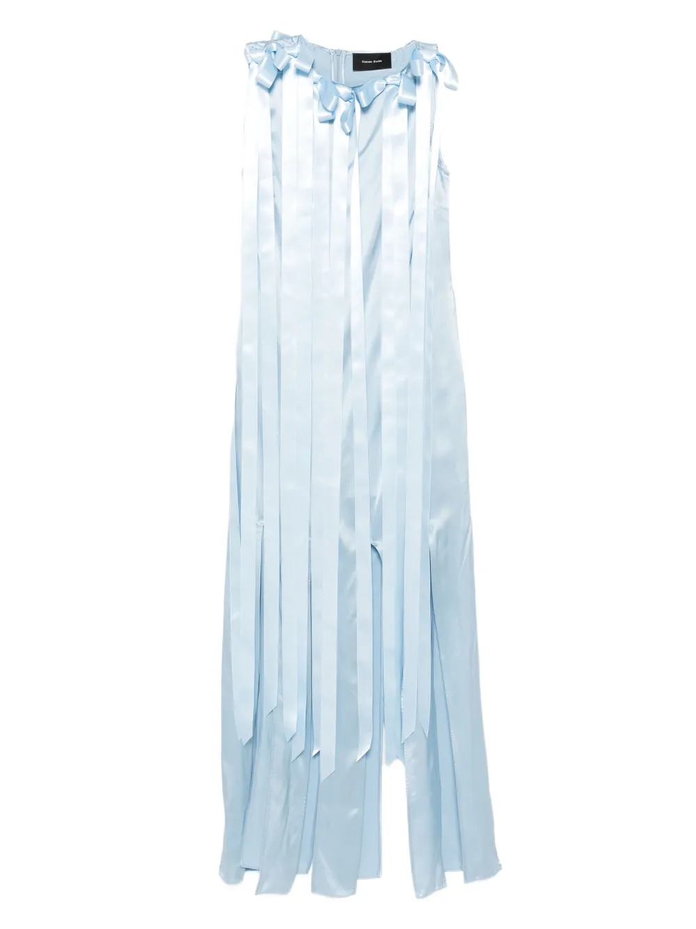 Simone Rocha Unbound mouwloze jurk met strikdetail Blauw