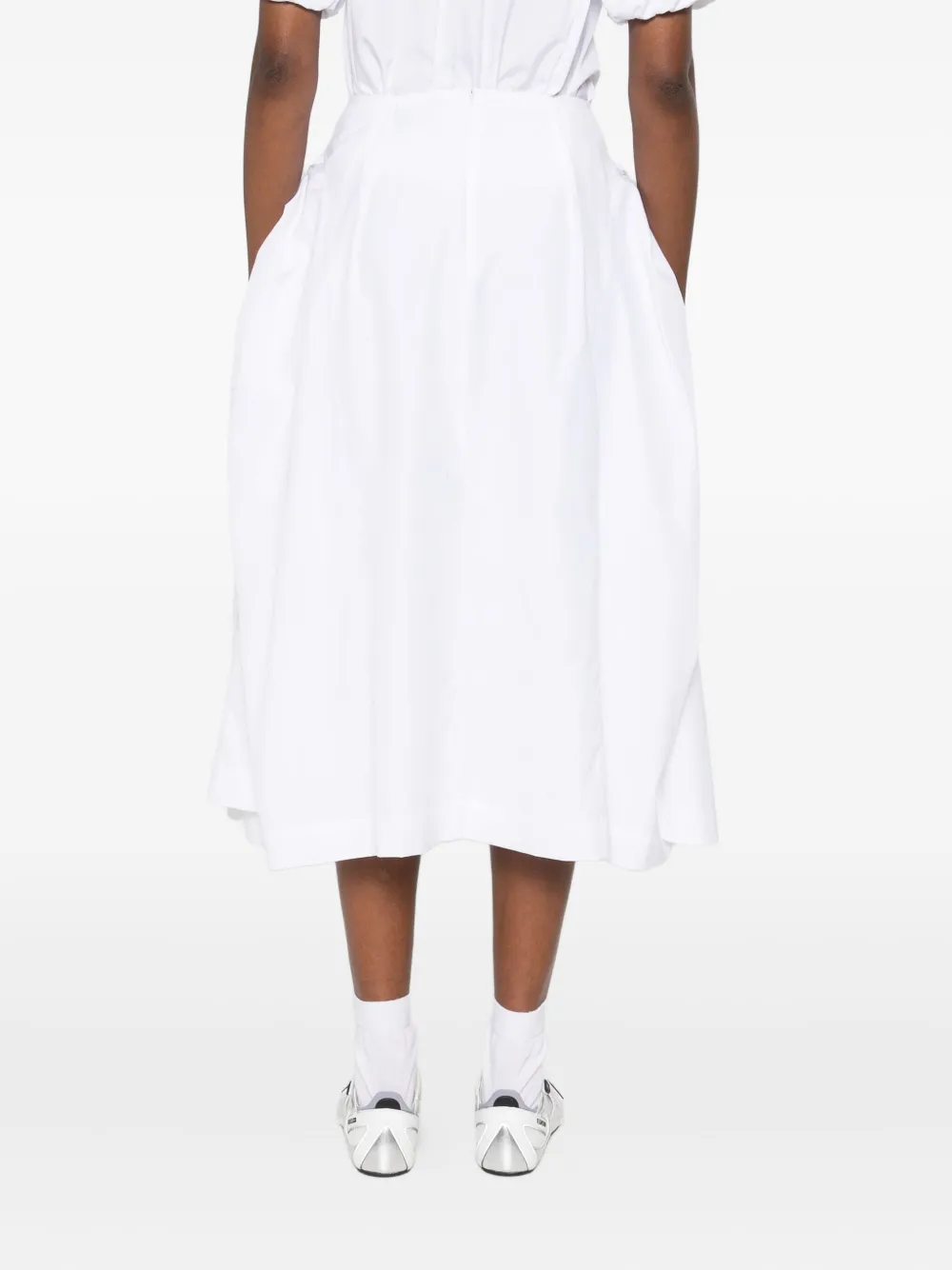 Simone Rocha Midi-rok met strik en heupdetail Wit
