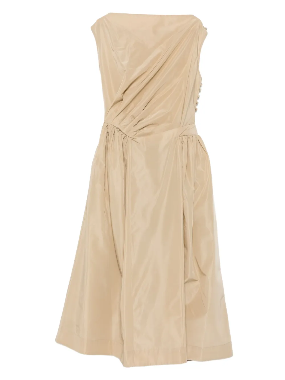 Simone Rocha Midi-jurk met gedrapeerd detail Beige