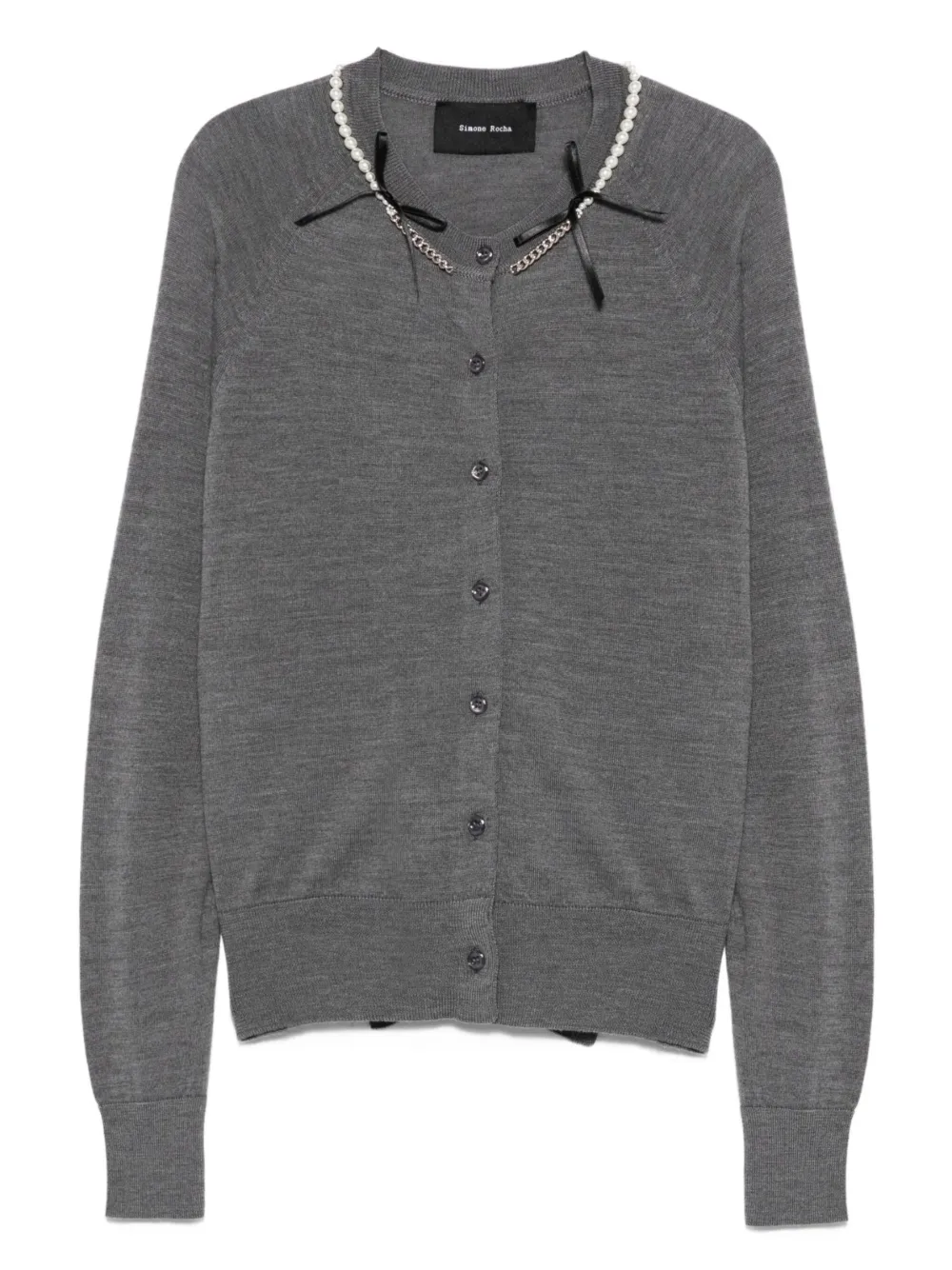 Simone Rocha merino wool cardigan | Grey | Image 1