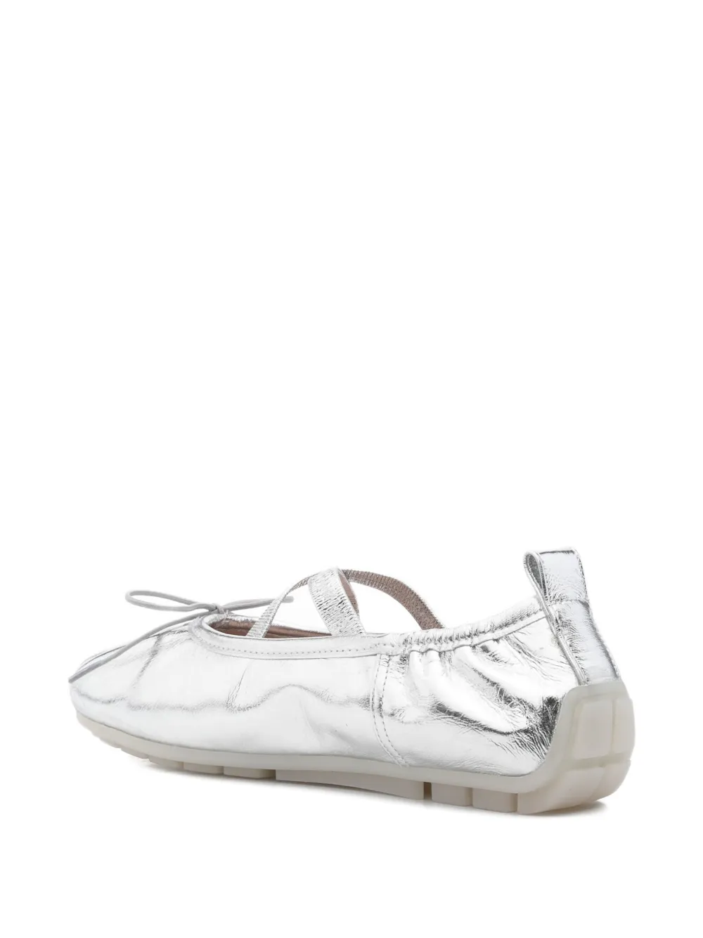 Simone Rocha cross-strap bow ballet flats Silver