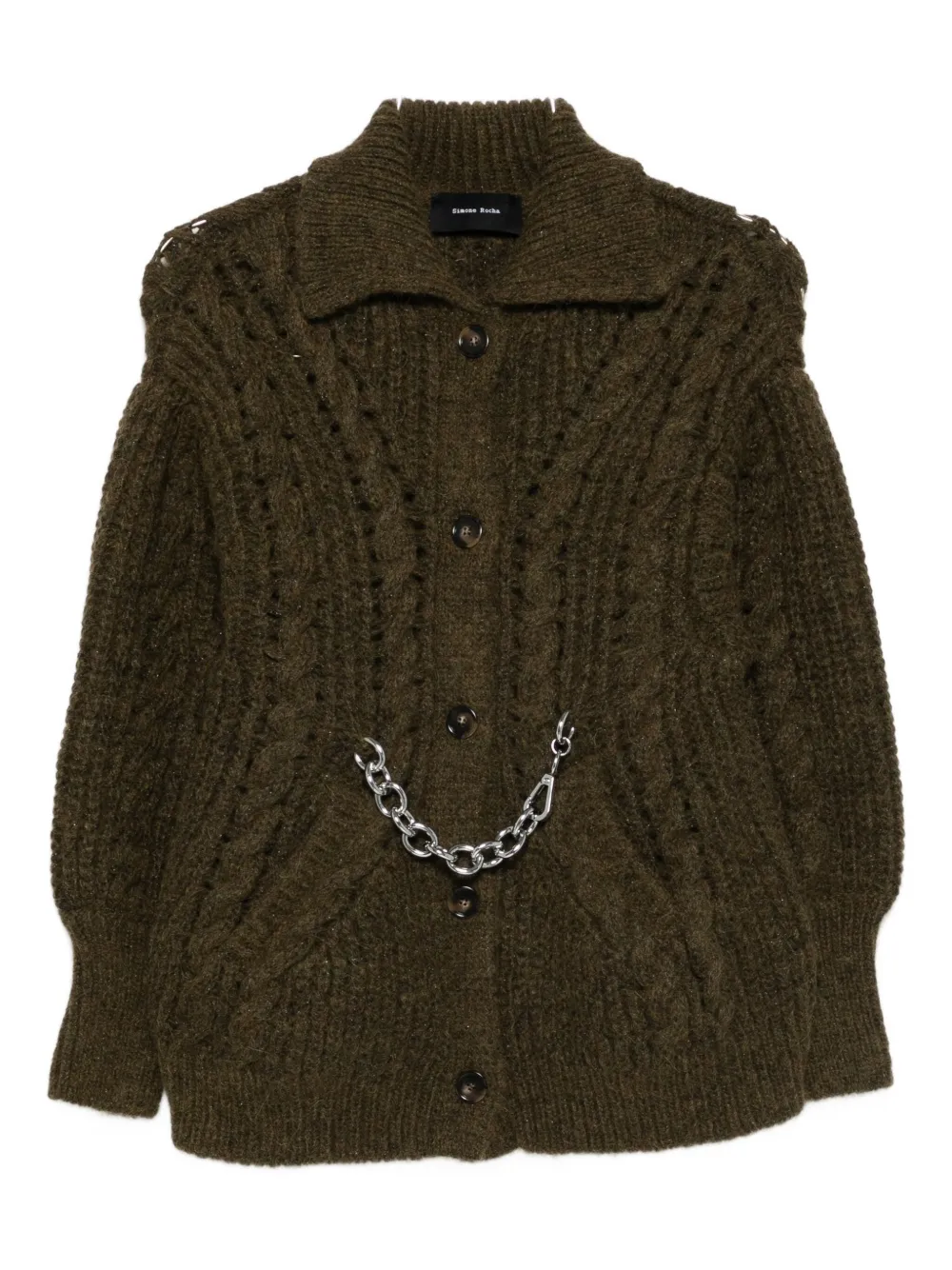 Simone Rocha Vest met kettingdetail Groen