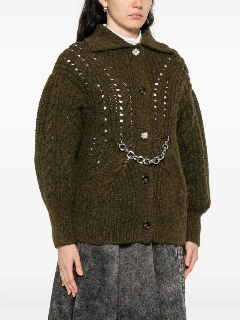 Simone Rocha Vest met kettingdetail Groen
