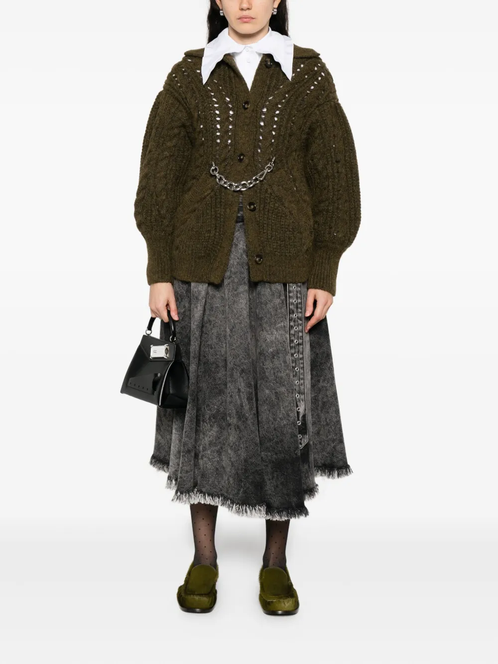 Simone Rocha Vest met kettingdetail Groen
