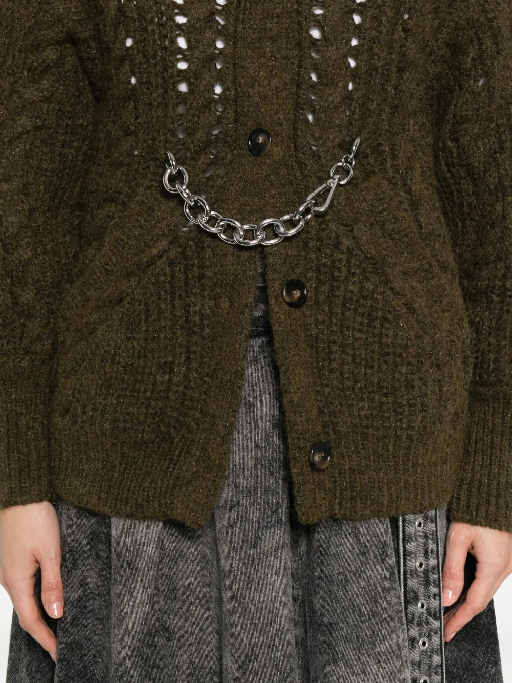 Simone Rocha Vest met kettingdetail Groen