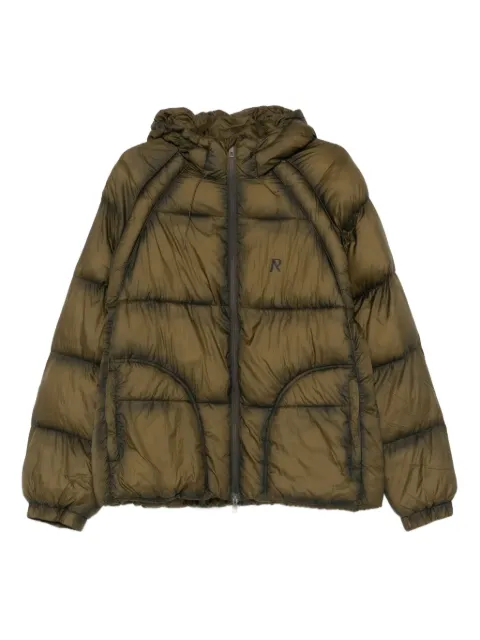 Represent translucent hooded puffer jacket