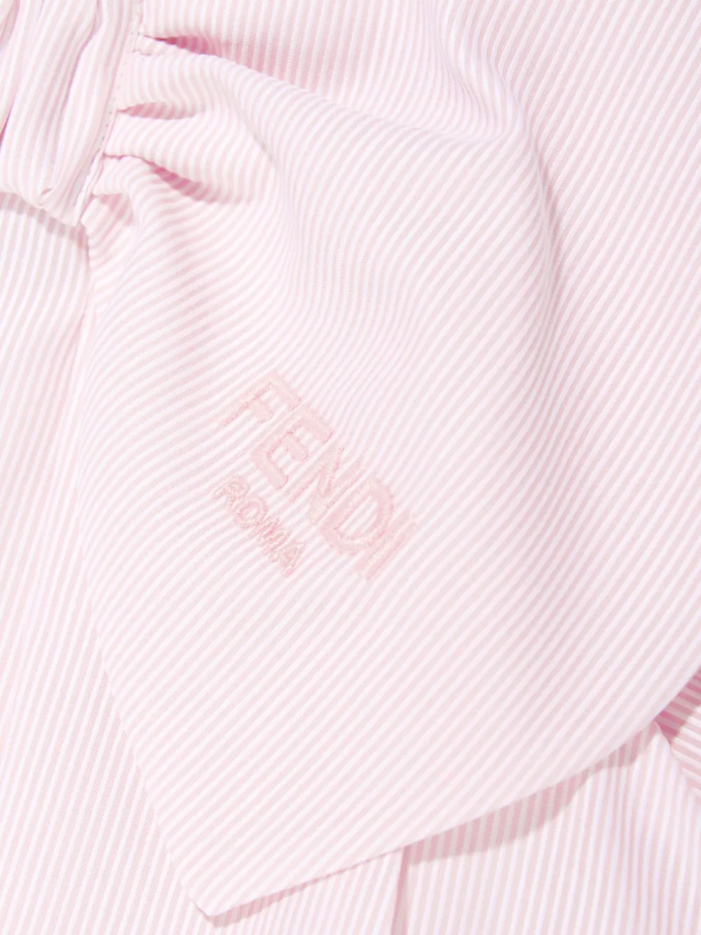 Fendi Kids Jurk met geborduurd logo Roze