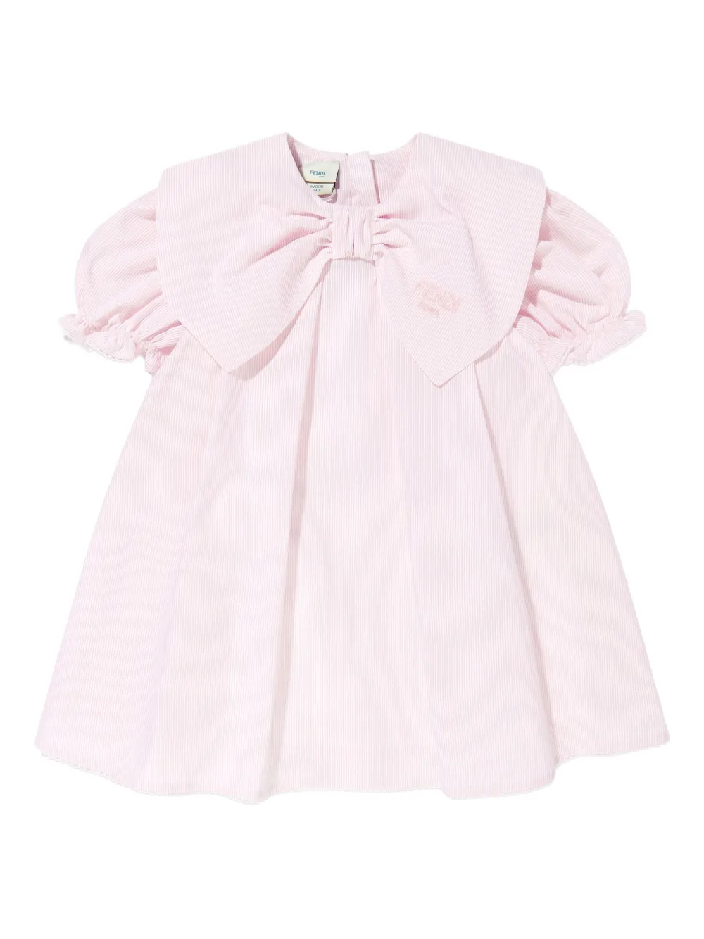 Fendi Kids Jurk met geborduurd logo Roze