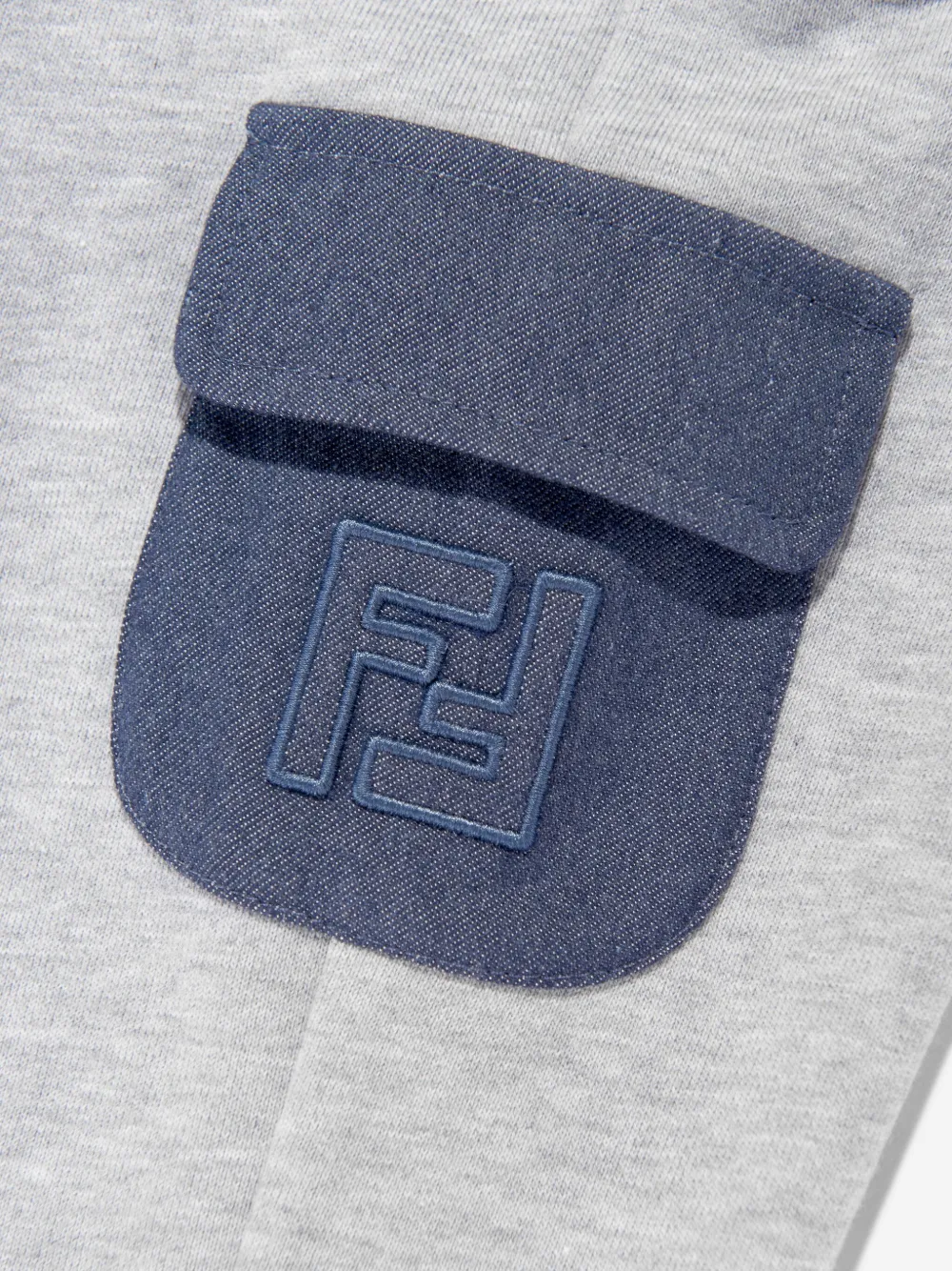 Fendi Kids Tweekleurige trainingsbroek Grijs
