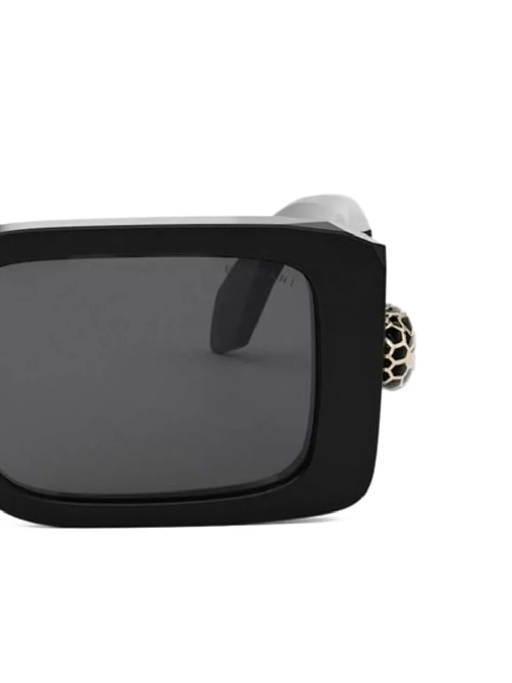  Bvlgari Serpenti Forever Rectangle-frame Sunglasses - Black 