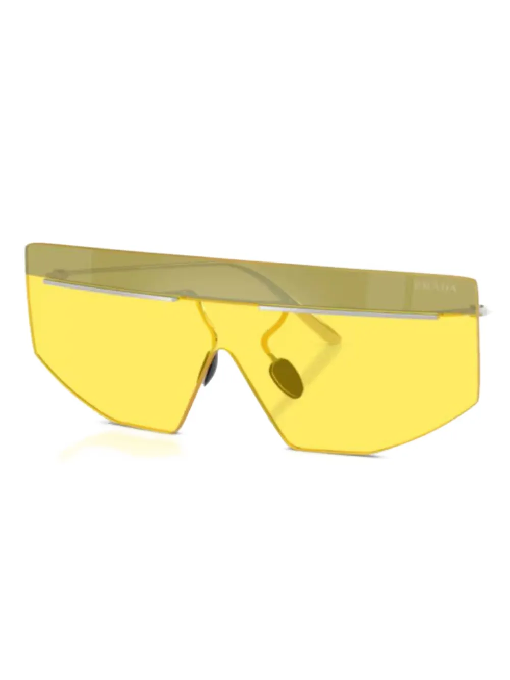 Prada Eyewear shield-frame sunglasses | Yellow | Image 1