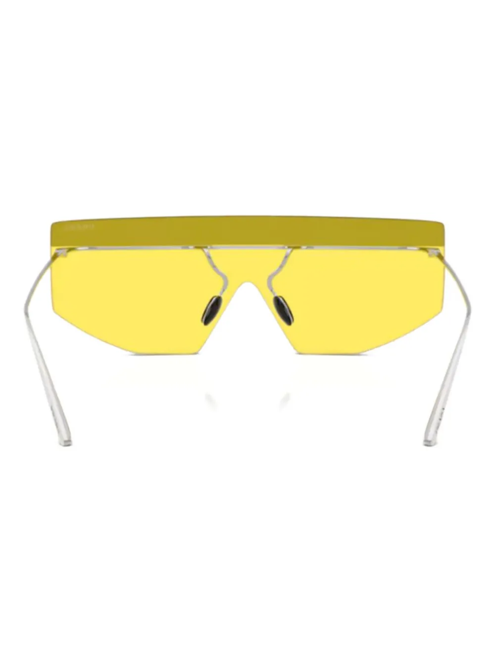 Prada Eyewear Zonnebril met schild montuur Geel