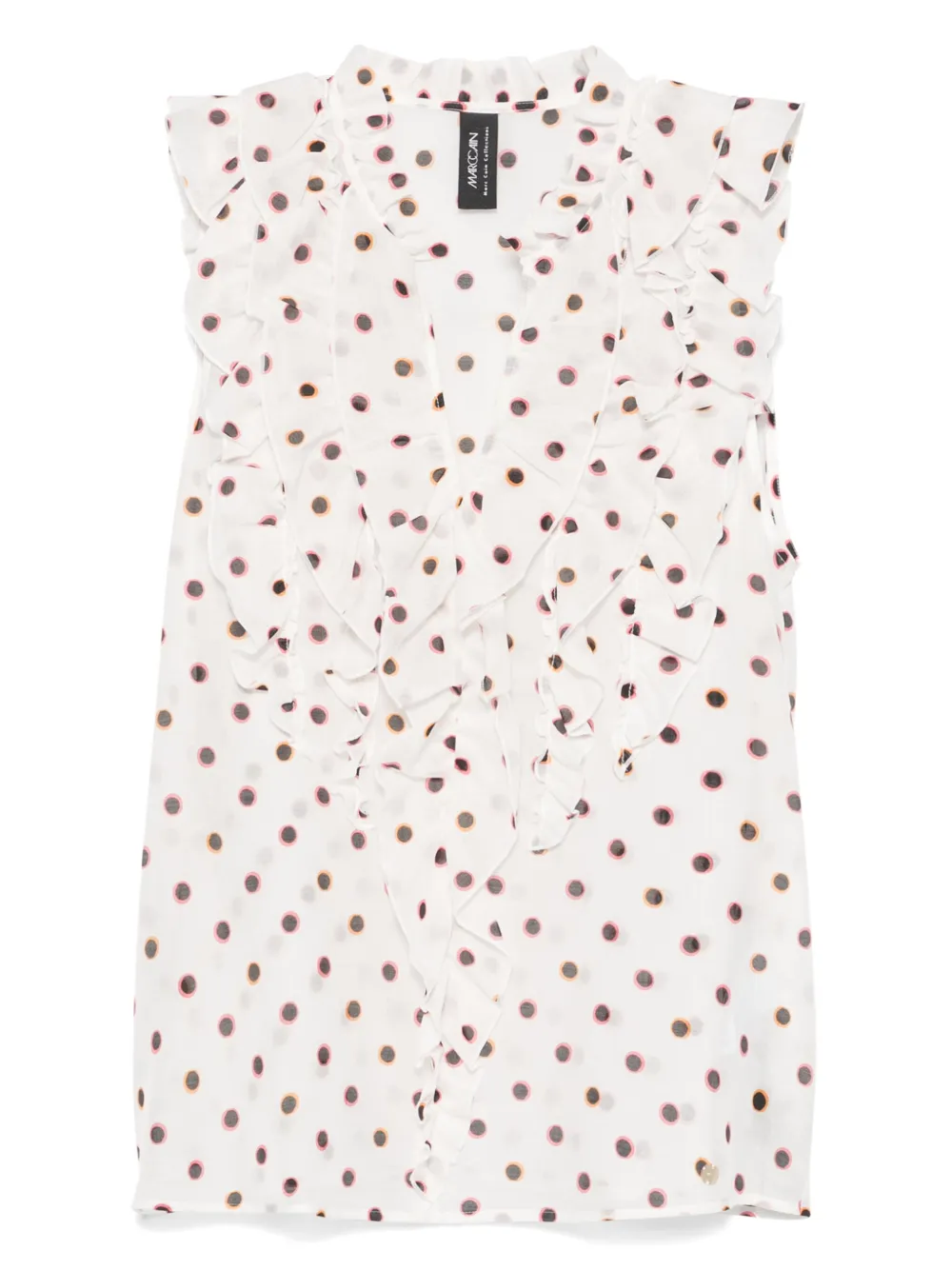 MARCCAIN polka-dot blouse | White | Image 1
