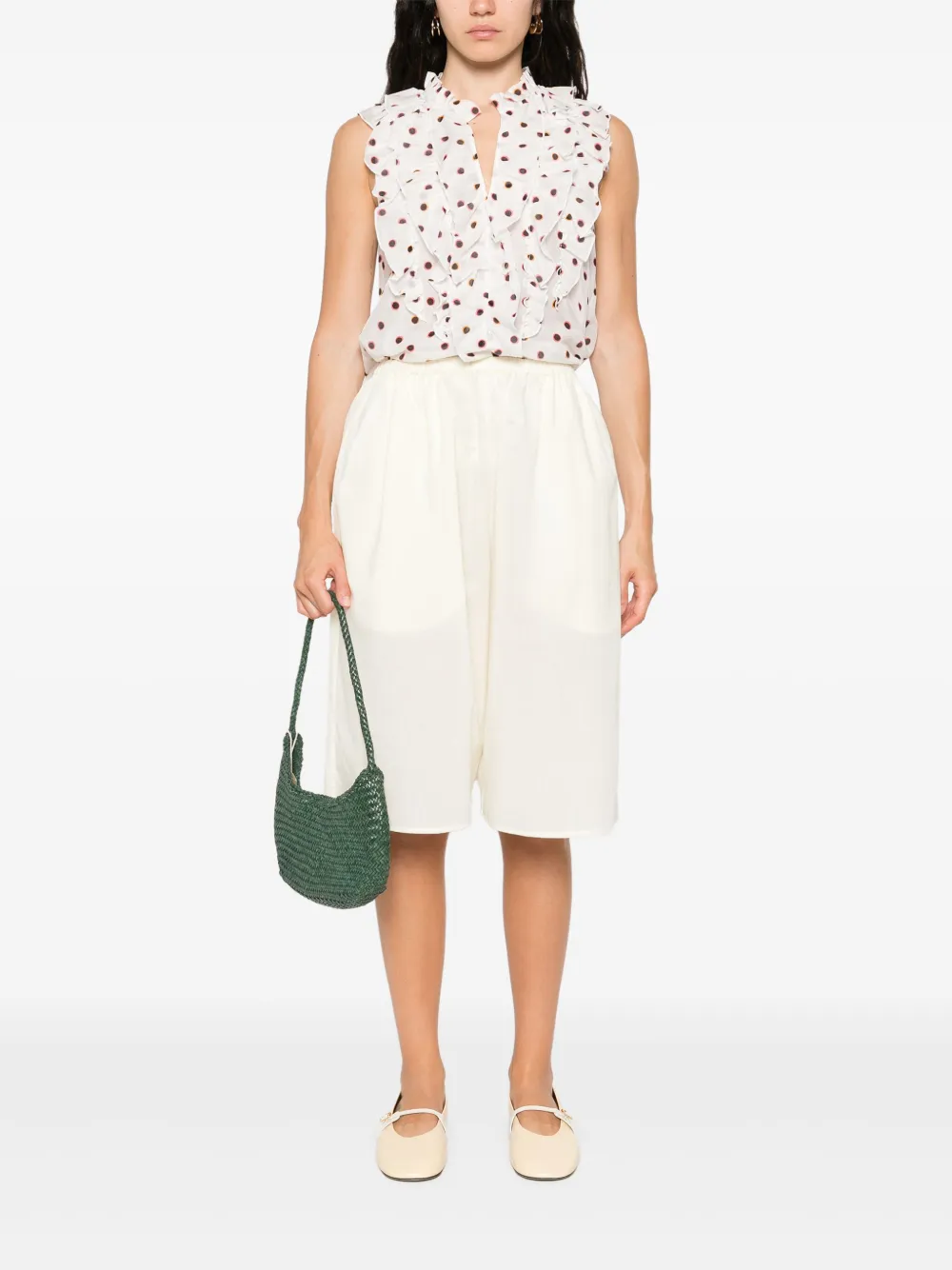 MARCCAIN Shirt met stippen - Wit