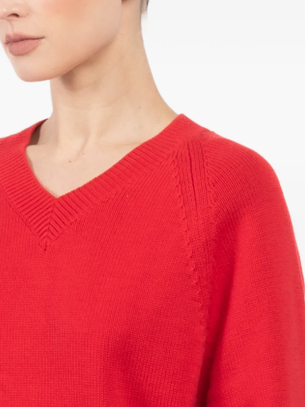 High Sport Trui met V-hals Rood