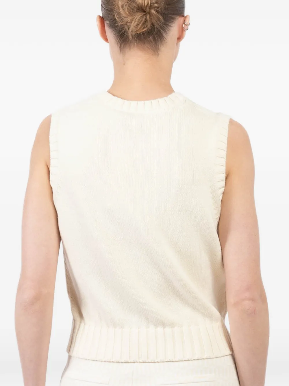 Sleeveless Crew-Neck Vest