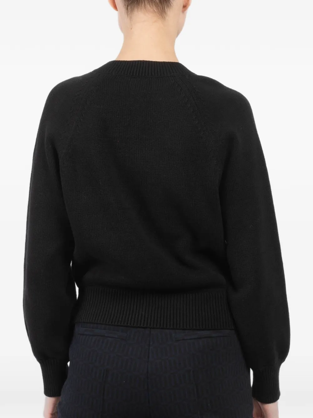 High Sport Veronica V-neck Sweater in Black, view 4