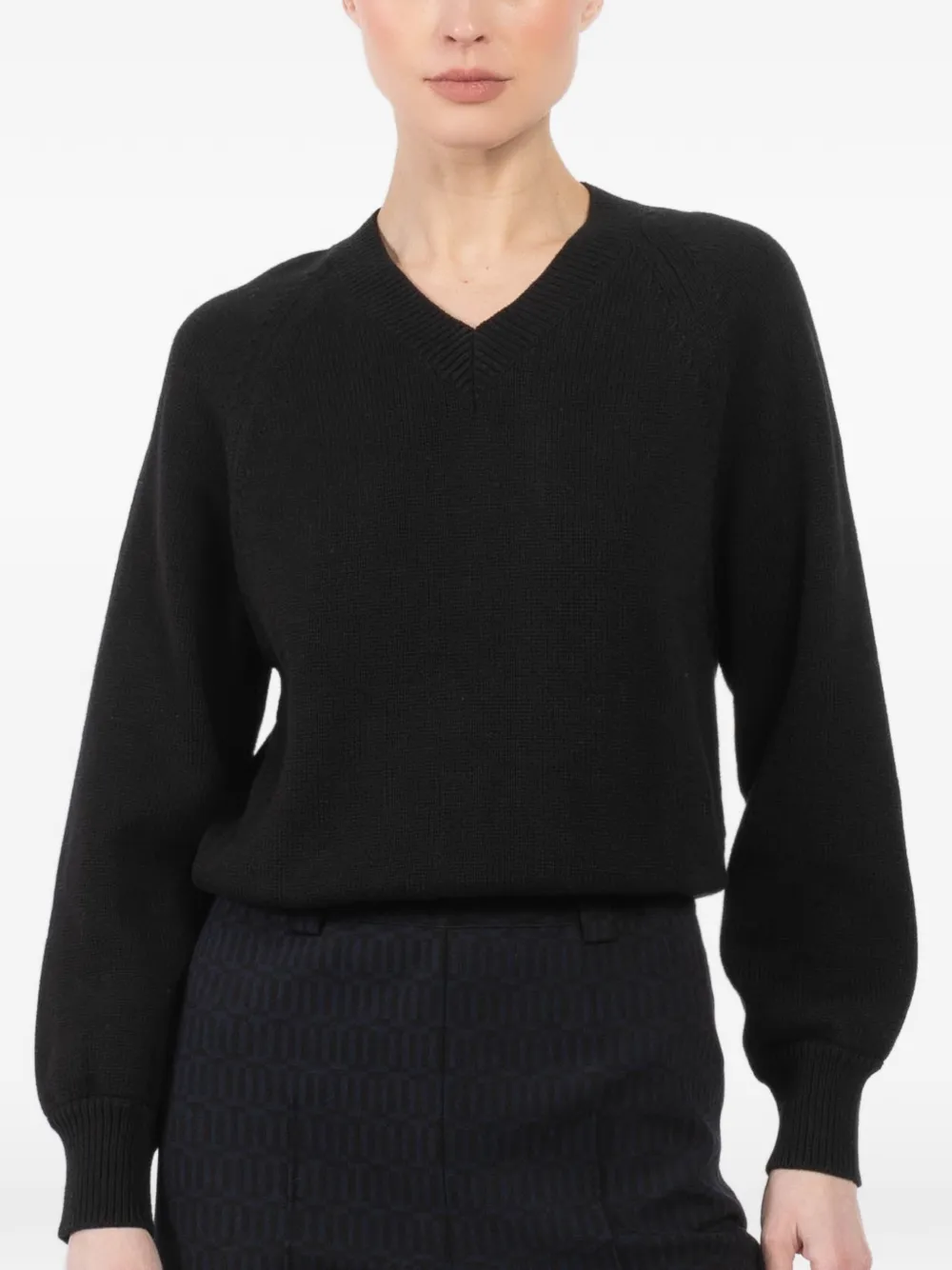 High Sport Veronica V-neck sweater - Nero