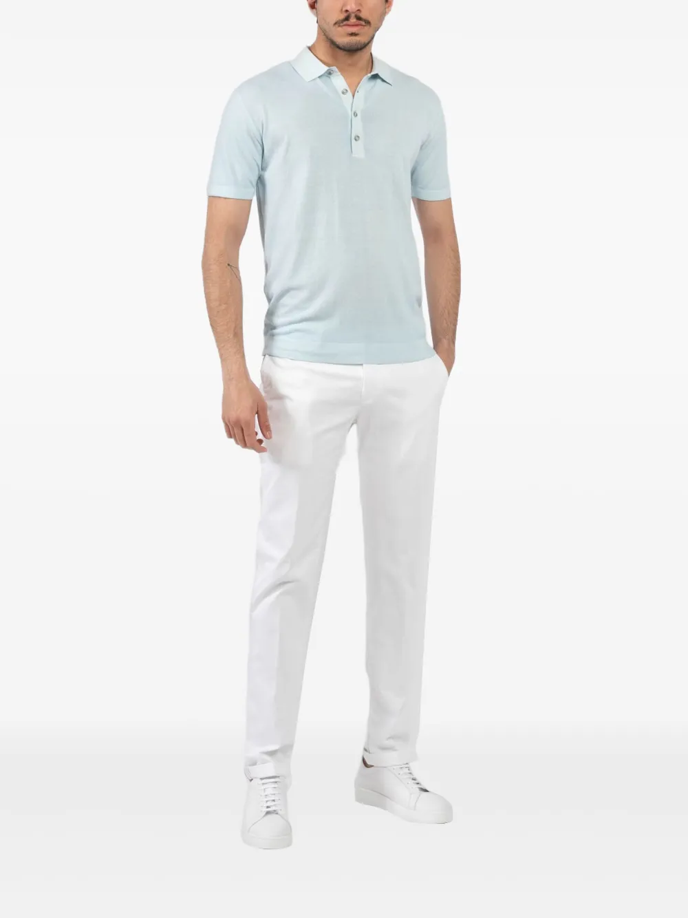 Fradi cotton polo shirt - Blauw