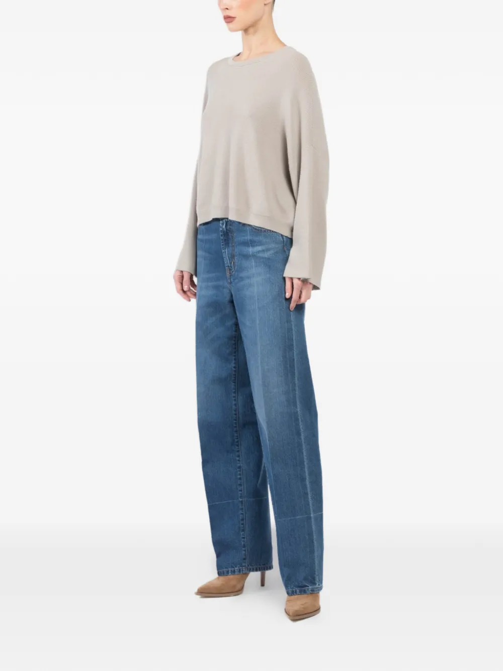  Dusan Long-sleeve Sweater - Neutrals 
