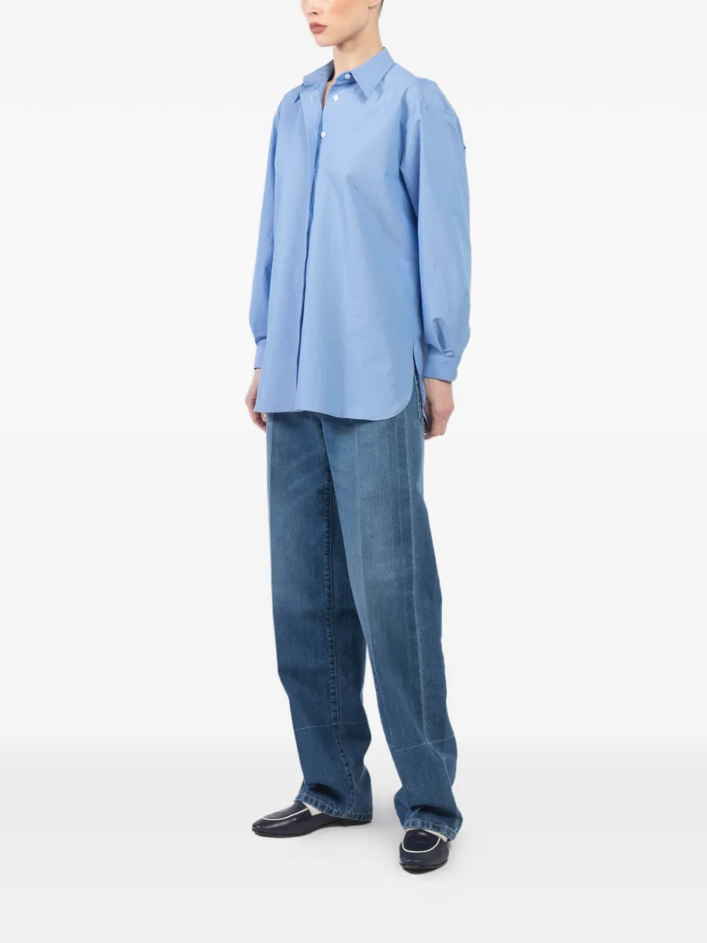  Dusan Long-sleeved Buttoned Shirt - Blue 