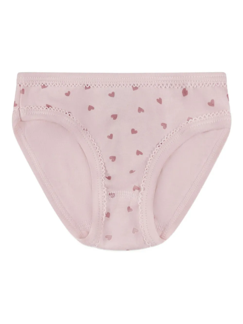 Petit Bateau heart-print briefs (pack of five) Roze