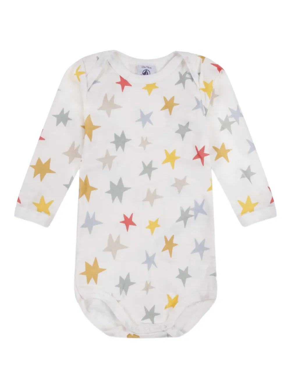 Petit Bateau long-sleeve bodies (pack of five) Wit
