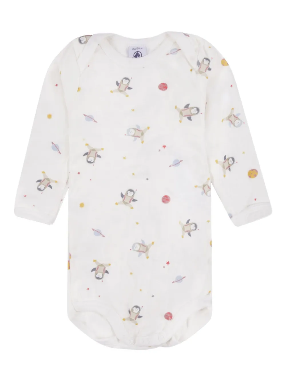 Petit Bateau long-sleeve bodies (pack of five) - Wit