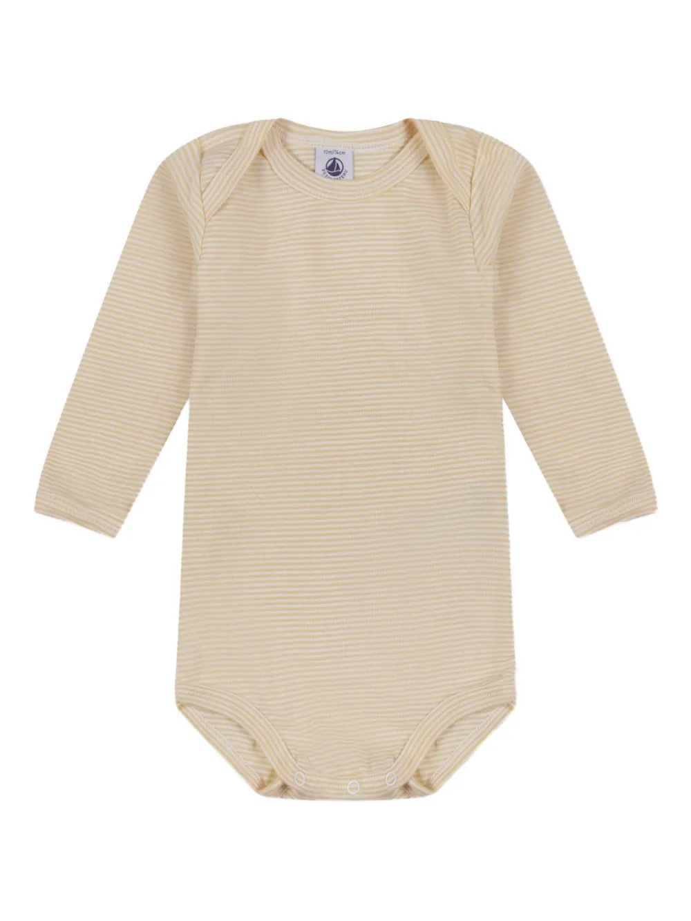 Petit Bateau long-sleeve bodies (pack of five) Wit