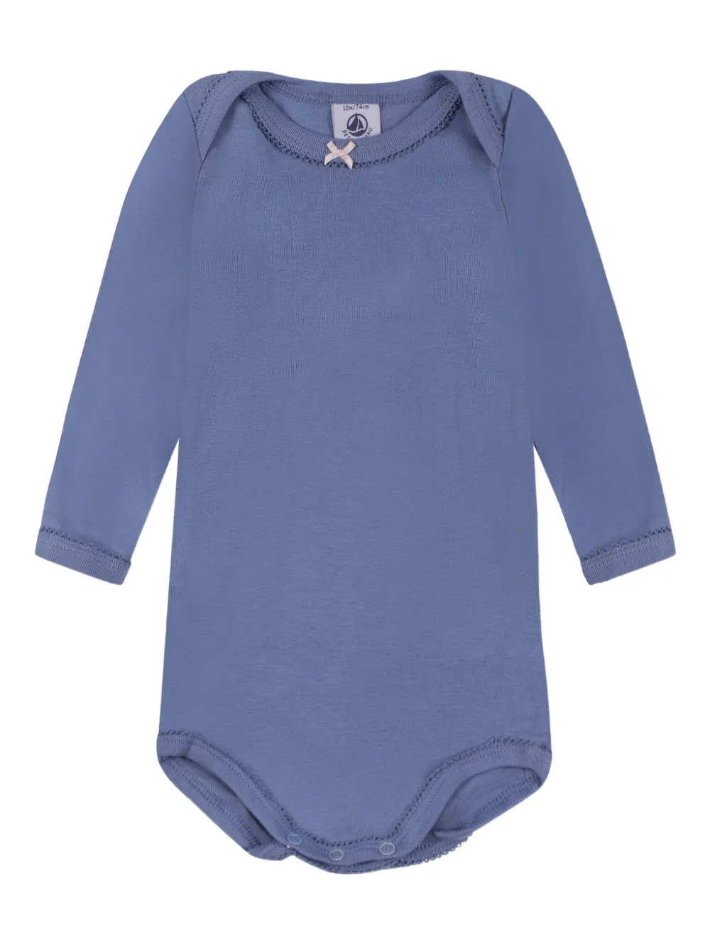 Petit Bateau heart-print long-sleeve bodysuit (pack of five) Blauw