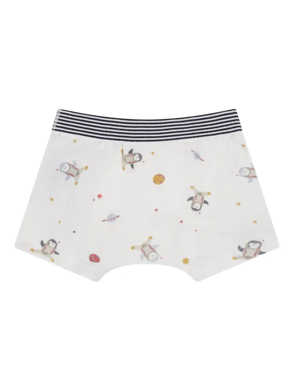 Petit Bateau Vijf gestreepte boxershorts Wit
