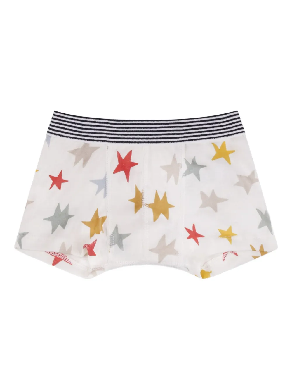 Petit Bateau Vijf gestreepte boxershorts Wit
