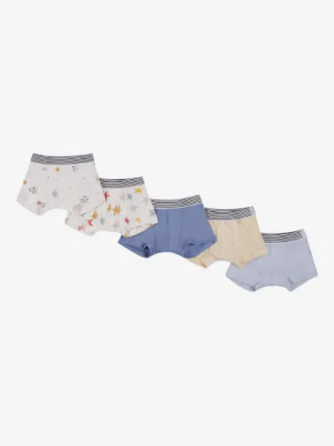 Petit Bateau Kit 5 cuecas boxer com listras