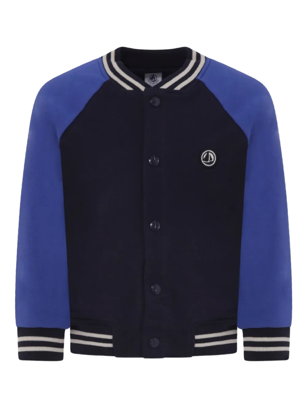 Petit Bateau long-sleeve panelled bomber jacket - Blu