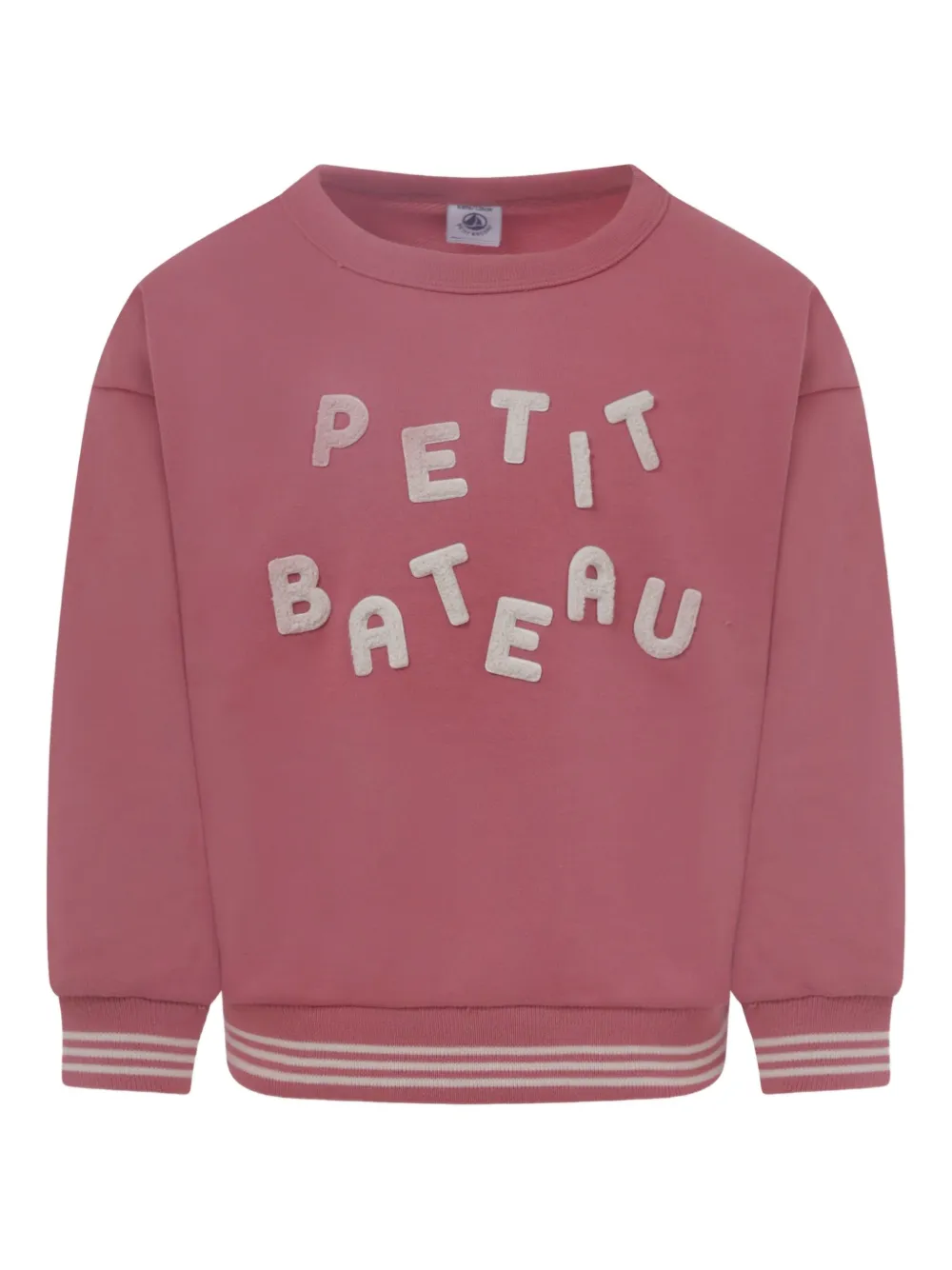 Petit Bateau Katoenen sweater met geborduurd logo Roze