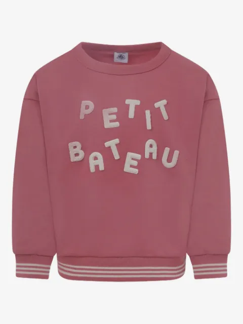 Petit Bateau embroidered-logo cotton sweatshirt
